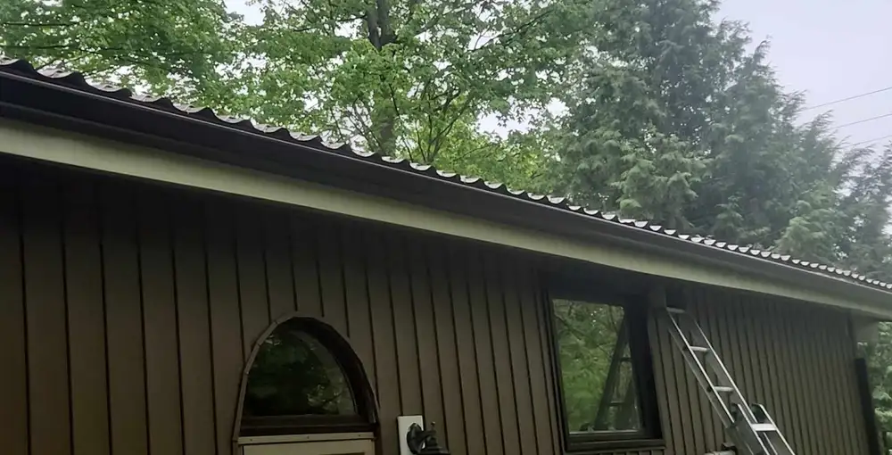 Finished residential roof with clean ridge line