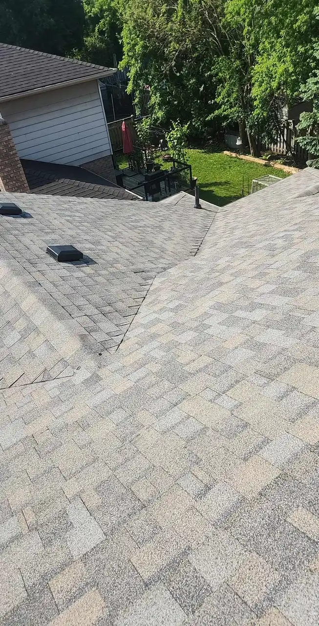New roof section with vents installed